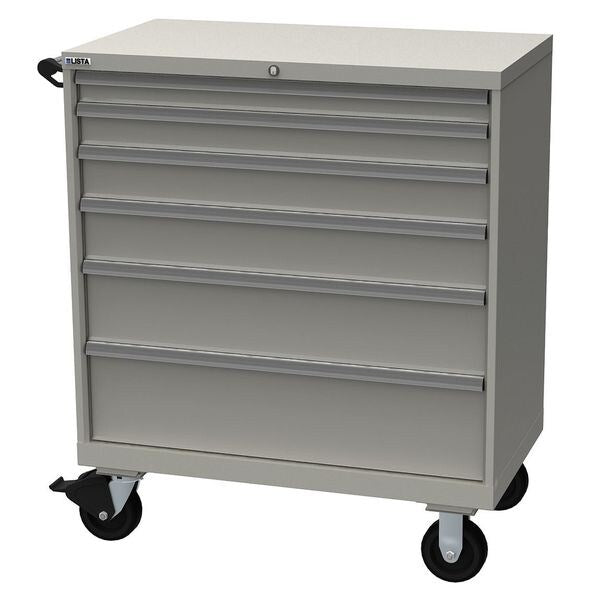 Modular Drawer Cabinet, 40 1/4 in W, 47 1/2 in H, 22 1/2 in D, Light Gray