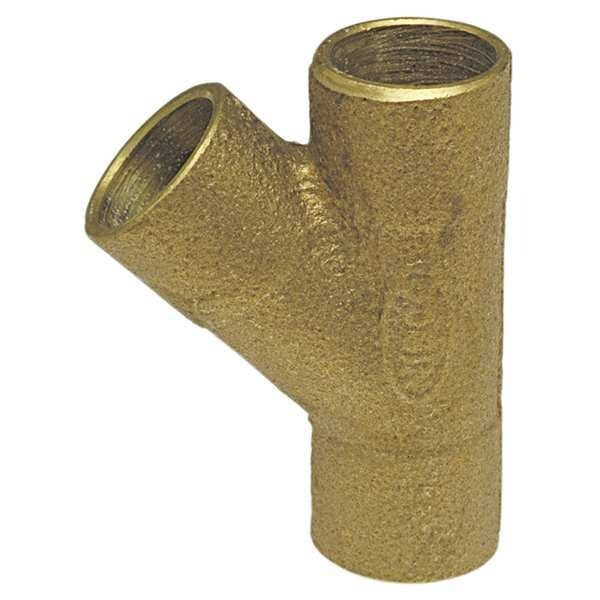 Wye, 45, Cast Bronze, C x C x C, 3/4 In