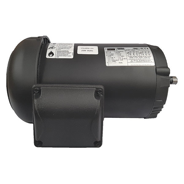 3-Phase General Purpose Motor, 1/2 HP, 56C Frame, 230/460V AC Voltage, 3,530 Nameplate RPM