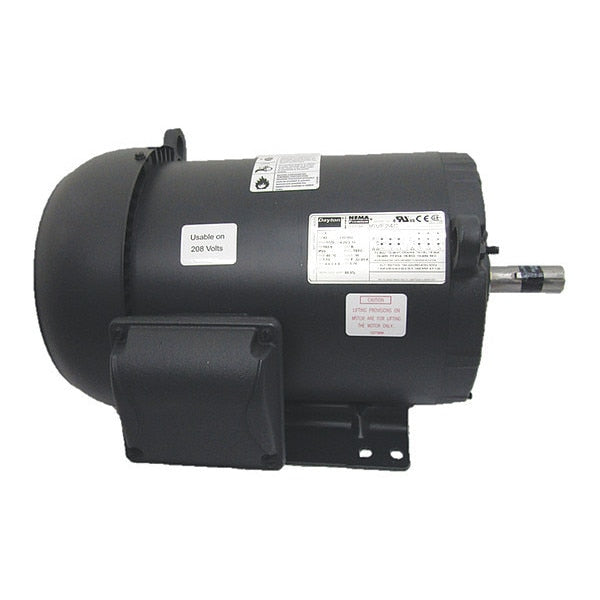 3-Phase General Purpose Motor, 1 1/2 HP, 182/4 Frame, 208-230/460V AC Voltage, 1,765 Nameplate RPM