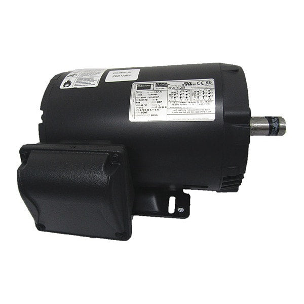 3-Phase General Purpose Motor, 1 1/2 HP, 143/5TC Frame, 230/460V AC Voltage, 1,760 Nameplate RPM