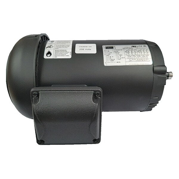 3-Phase General Purpose Motor, 1/4 HP, 56C Frame, 230/460V AC Voltage, 1,160 Nameplate RPM