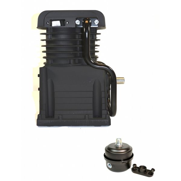 Air Compressor Pump, 5, Two Stage Stage, 1.44 qt Oil Capacity, 2 Cylinder