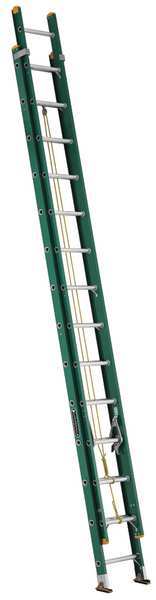 Fiberglass Extension Ladder, 225 lb Load Capacity