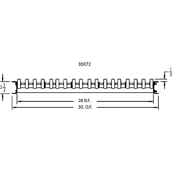 Skatewheel Conveyor, 5ft L, 30in. W