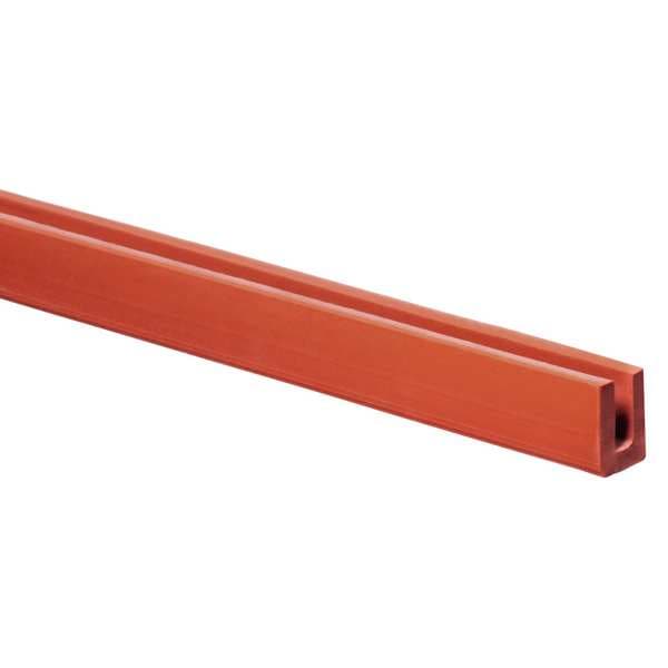 Rubber Edging, Silicone, 25 ft Length, Non-Adhesive Backing, 1/4 in Overall Width, Style: C