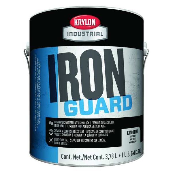 Interior/Exterior Paint, Flat, Water Base, New Caterpillar Yellow, 1 gal