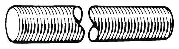 Fully Threaded Rod, M30-3.5mm, 1 m, Steel, Grade B7, Black Oxide Finish