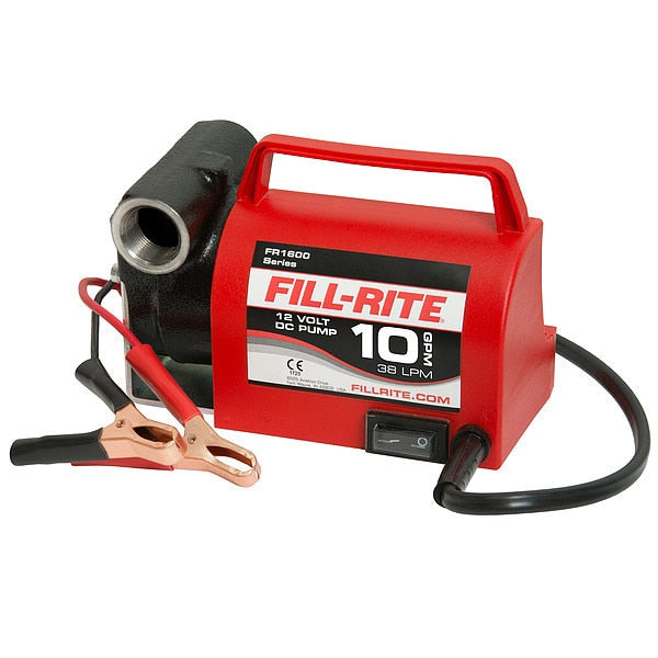 Fuel Transfer Pump, 12VDC, 10 GPM, 1/5 HP, Cast Iron, 3/4