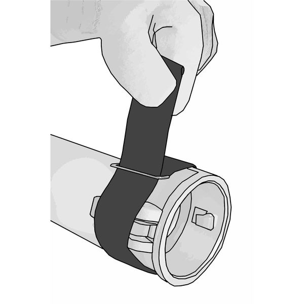 Reclosable Fastener, No Adhesive, 12 in, 2 in Wd, Orange, 10 PK