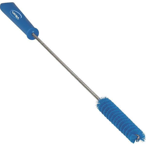 1 in W Tube and Valve Brush, Medium, 14 in L Handle, 5 57/64 in L Brush, Blue, 19 9/10 in L Overall