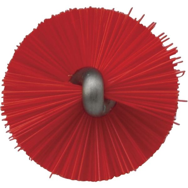 1 in W Tube and Valve Brush, Medium, 14 in L Handle, 5 57/64 in L Brush, Red, 19 9/10 in L Overall