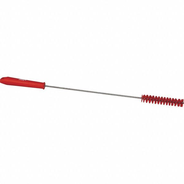 1 in W Tube and Valve Brush, Medium, 14 in L Handle, 5 57/64 in L Brush, Red, 19 9/10 in L Overall