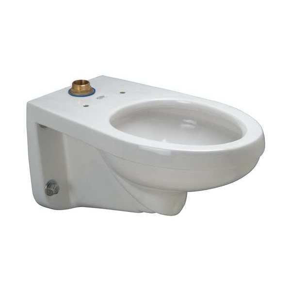 Toilet Bowl, 1.1 to 1.6 gpf, Siphon Jet, Wall Hung Mount, Elongated, White