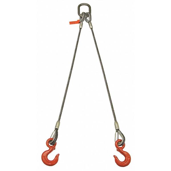 Sling, Wire Rope, 20 Ft L, 13600 Lb @ 60