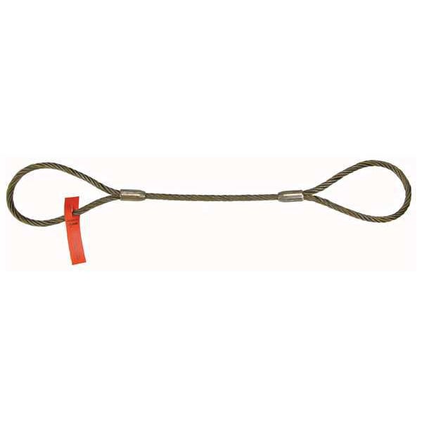 Sling, Wire Rope, 8 Ft L, Vert Cap 5600 lb
