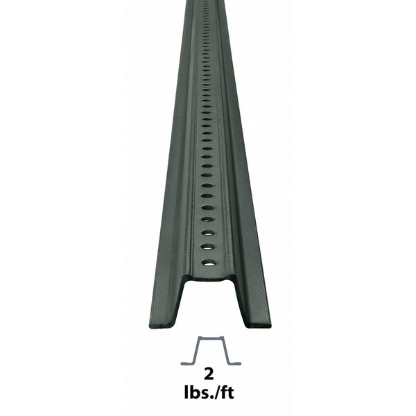 Sign Post, Green, Steel, 8 ft L