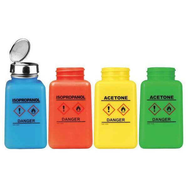 Bottle, One-Touch Pump, 4 oz, Blue