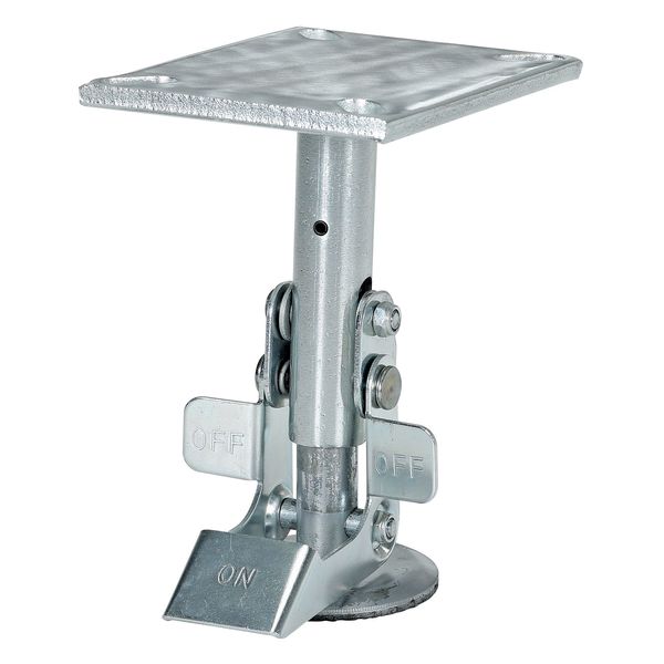 Floor Lock, Top Plate, 7 in H, 6 in. Caster