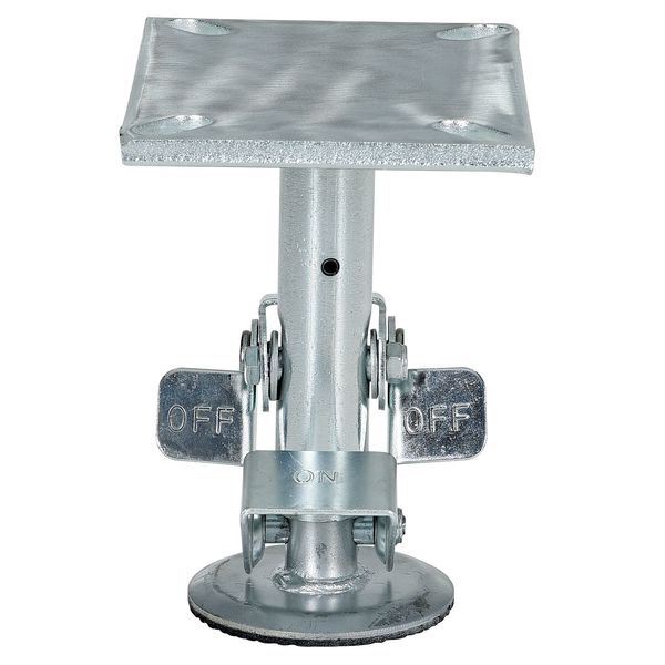 Floor Lock, Top Plate, 7 in H, 6 in. Caster