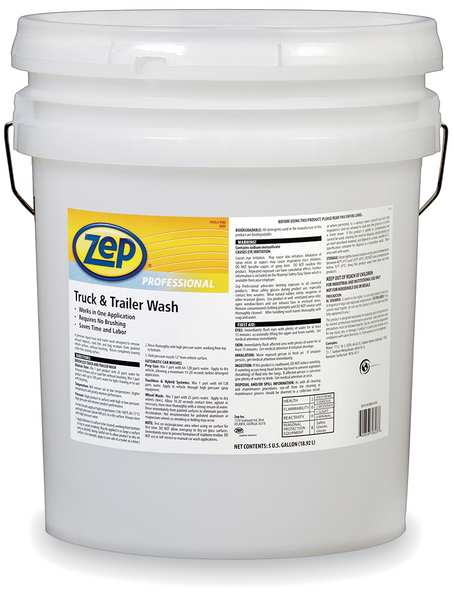 Truck And Trailer Wash, Pail, 5 gal Concentrate, Liquid, Mild