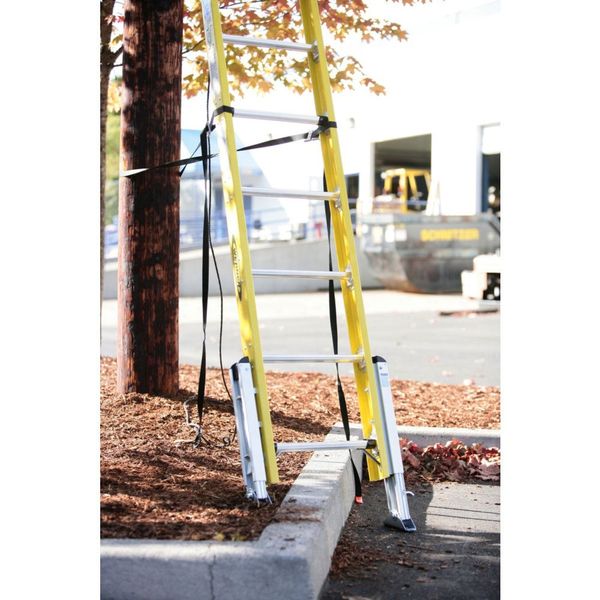 Fiberglass Extension Ladder, 375 lb Load Capacity