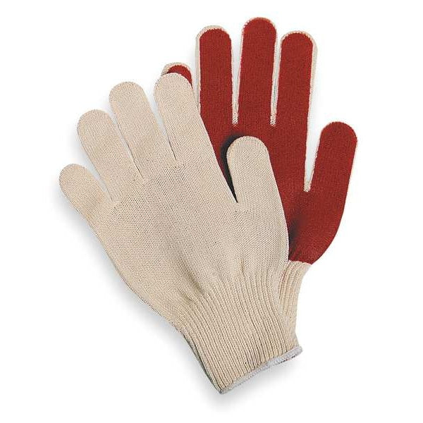 PVC Coated Gloves, Palm Coverage, Natural, L, PR