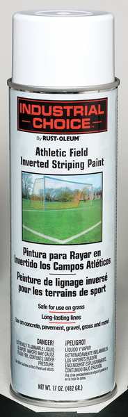 Athletic Field Striping Paint, 17 oz., White, Water -Based