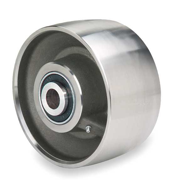 Caster Wheel, Steel, 6 in., 4000 lb., Slvr