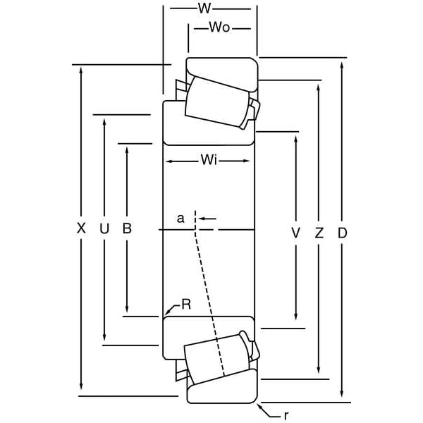 Taper Roller Bearing Cone, 2.625 Bore In