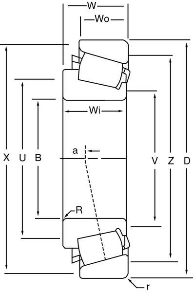 Taper Roller Bearing Cone, 1.375 Bore In
