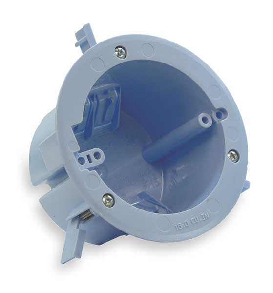 Electrical Box, Round Ceiling Pan, 18 cu. In., 1 gang