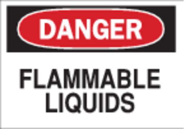 Danger Sign, 10 in H, 14 in W, Polyester, Rectangle, English, 85182