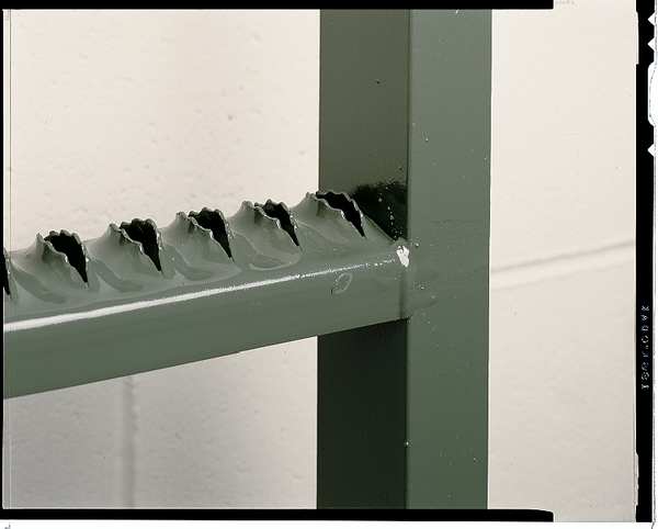 10 ft Fixed Ladder, Steel, 6 Steps, Side Step Exit, Enamel Finish