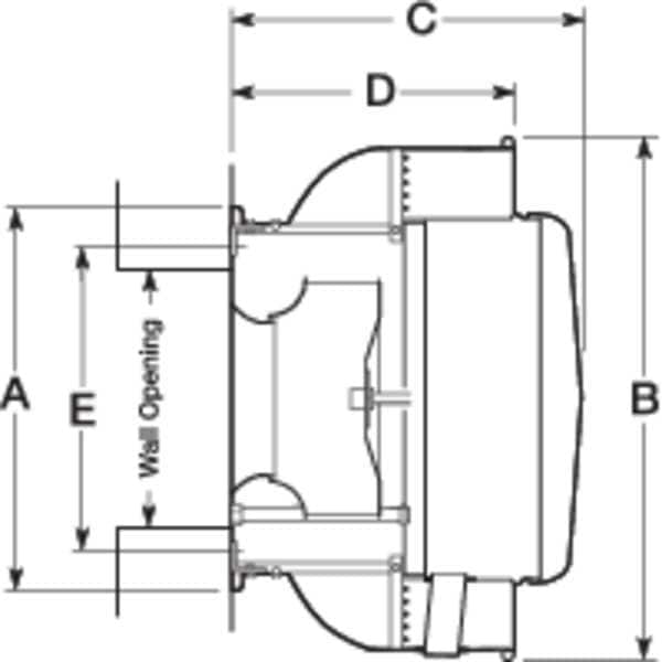 Upblast Ventilator, 22-3/4 In, 115/230V