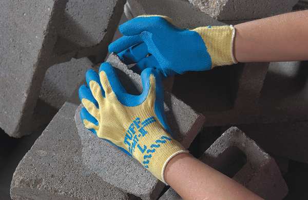 Cut Resistant Gloves, Yellow/Blue, L, PR