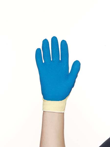 Cut Resistant Gloves, Yellow/Blue, L, PR