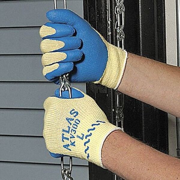 Cut Resistant Gloves, Yellow/Blue, XL, PR