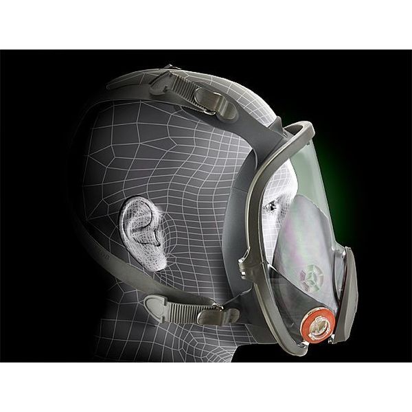 Full Facepiece Reusable Respirator, With Cool Flow Valve, 6000 Series, Size Small