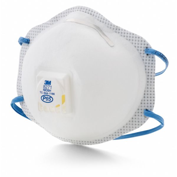 P95 Disposable White Particulate Respirator w/ Valve 10pk.
