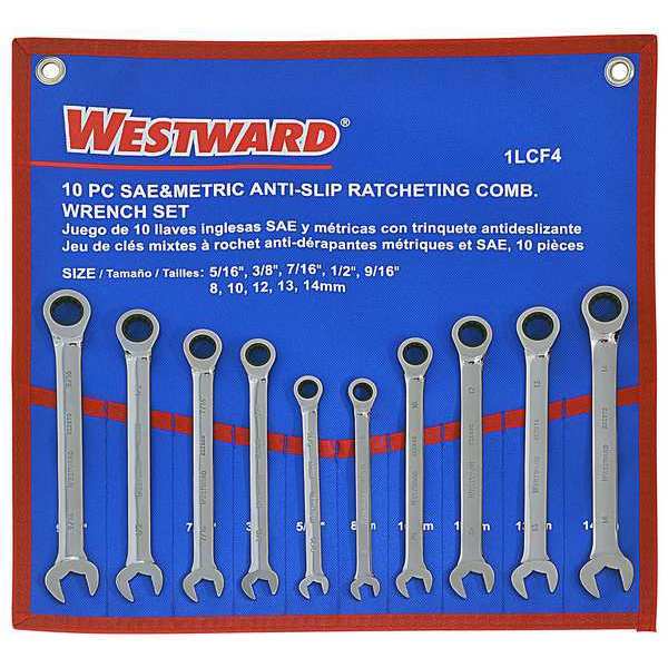 Ratcheting Wrench Set, Pieces 10