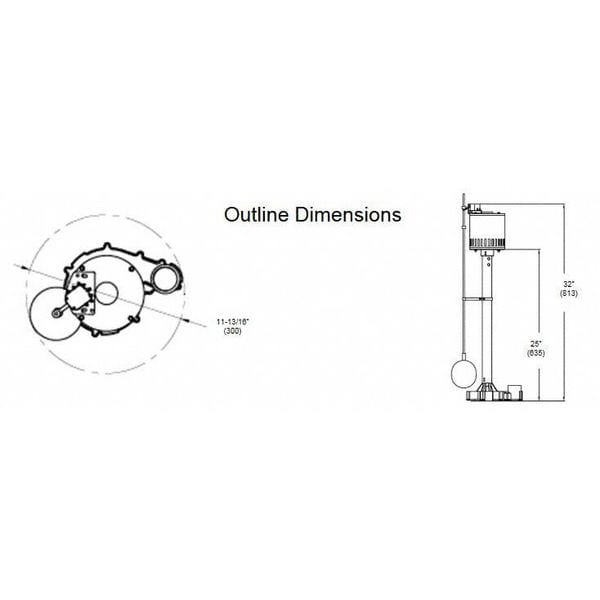 Pump, Sump, 0.33 HP