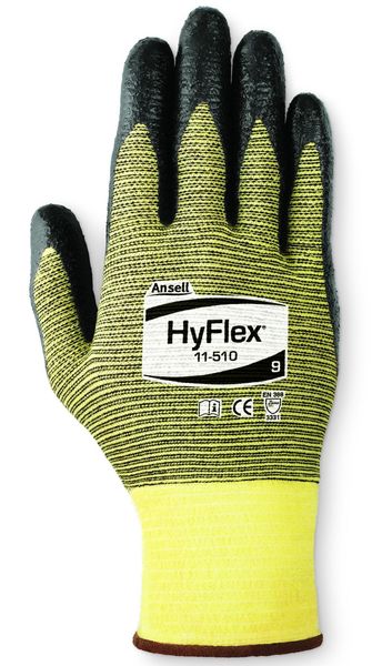 Cut Resistant Coated Gloves, A2 Cut Level, Nitrile, M, 1 PR