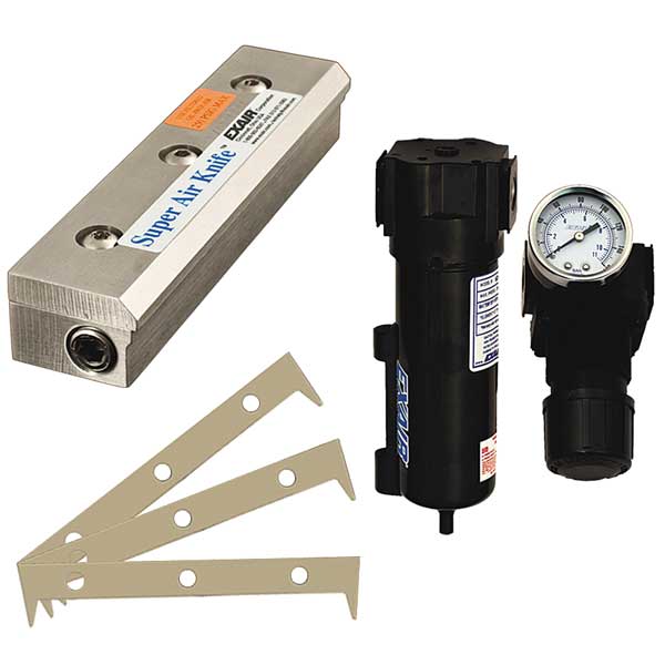 Air Knife Kit, 1/4 In NPT, 3 In L, SS