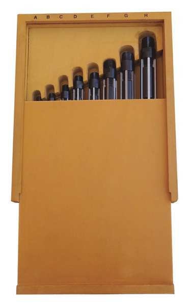 Adjustable Hand Reamer Set, HSS, 8 Pcs