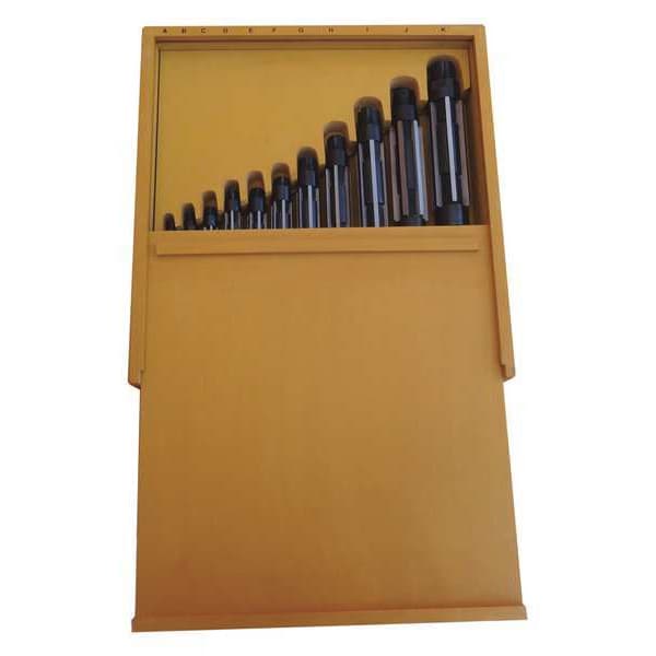Adjustable Hand Reamer Set, HSS, 11 Pcs