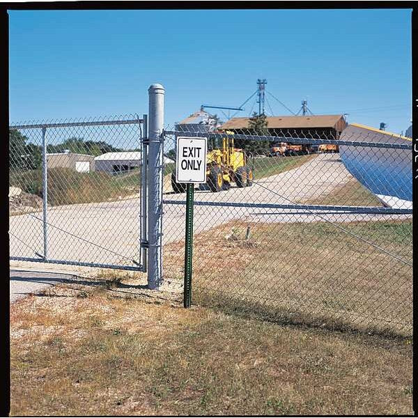 Sign Post, Green, Steel, 7 ft L