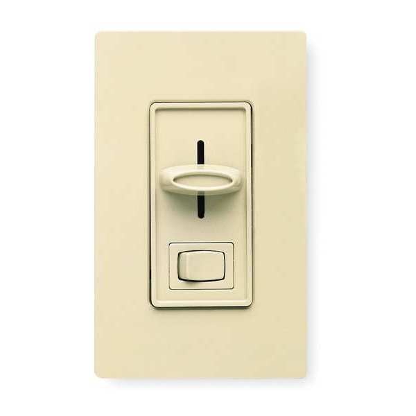 Lighting Dimmer, Slide, 1-Pole, 120V, White
