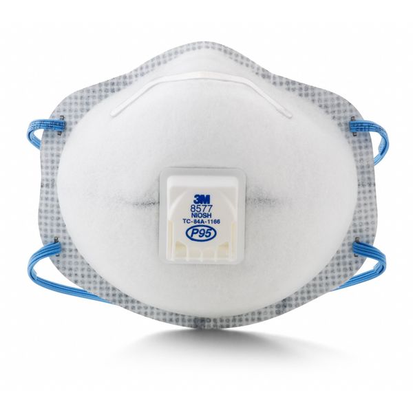 P95 Disposable White Particulate Respirator w/ Valve 10pk.