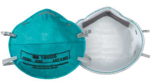 N95 Disposable Healthcare Respirator, S, Green, PK20